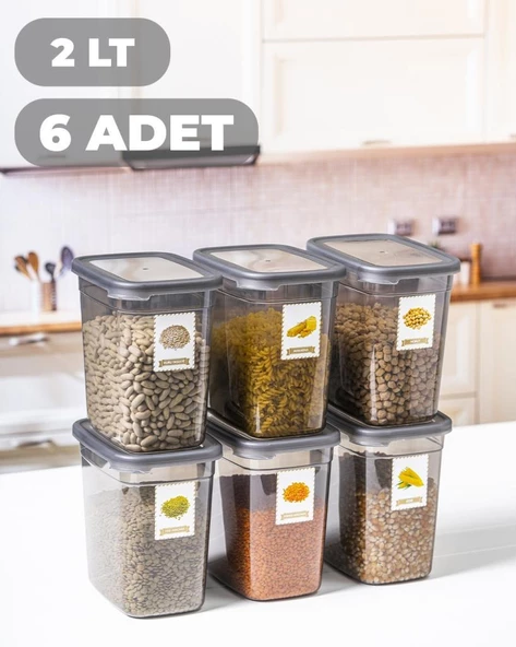 Per Class Organizer Etiketli Saklama Kabı 2 lt 6'lı Set ürün görseli 1