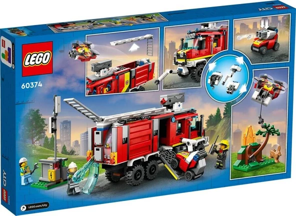 LEGO City 60374 Fire Command Truck - Resim 2