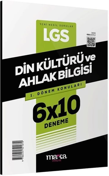 Marka Yayınları 8. Sınıf LGS 1. Dönem Din Kültürü ve Ahlak Bilgisi 6x10 Deneme ürün görseli 1