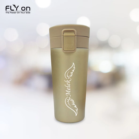 Tek El Bas Iç Paslanmaz Çelik Termos 380 Ml Seyehat Mug Sızdırmaz Çift Katmanlı Snape Filtreli ürün görseli 1