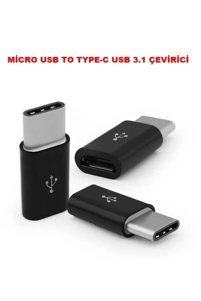 Usb 3.1 Type-C to Mikro Usb Şarj Çevirici Dönüştürücü Adaptör ürün görseli 1