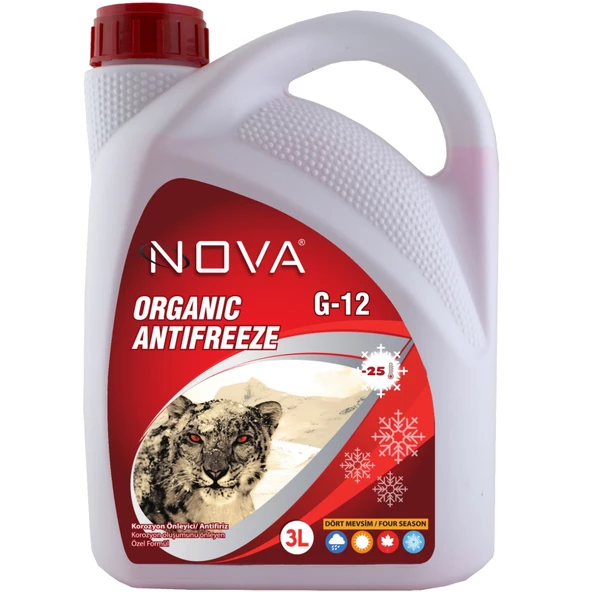 Nova ULTRA -25 Derece Organik Kırmızı Antifriz 3 Litre ürün görseli 1