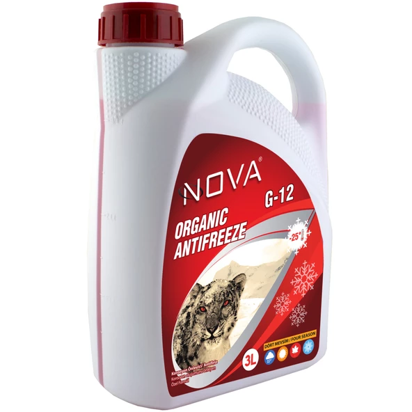 Nova -25 Derece Organik Kırmızı Antifriz 3 Litre -Hazır Antifiriz ürün görseli 1