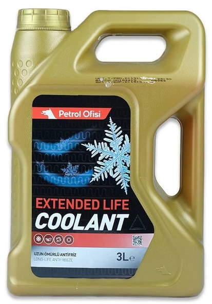 Petrol Ofisi Extendend Life Coolant Kırmızı Konsantre Antifriz 3 Litre ürün görseli 1