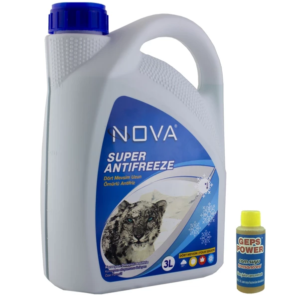 Nova ULTRA -25 Derece 3 Litre Kullanıma Hazır Yeşil Antifriz + Cam Sabunu ürün görseli 1