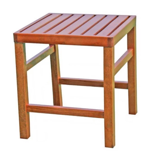 Efes 40x 40 Ahşap Sehpa - 45cm Yükseklik - Şezlong Uyumlu Sehpa ürün görseli 1
