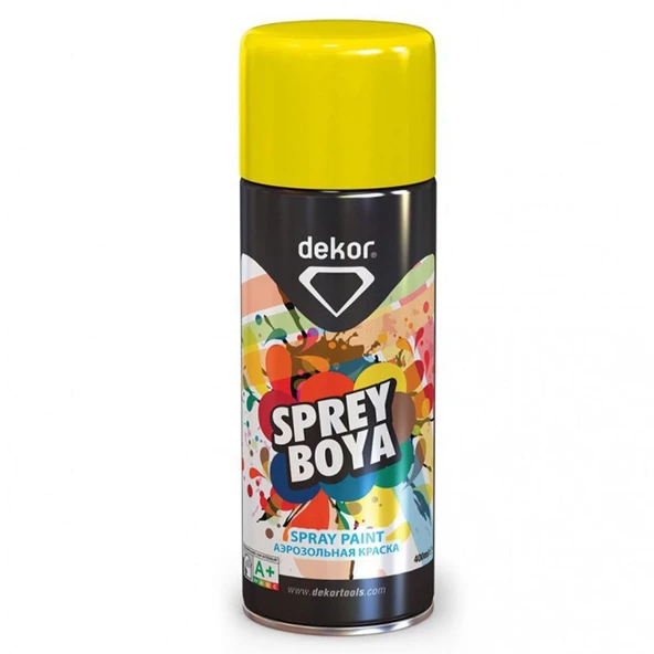 Dekor Akrilik Efektli Sprey Boya Krom Sarı 400 ML ürün görseli 1