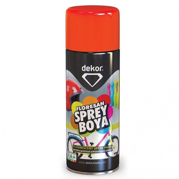 Dekor Akrilik Efektli Sprey Boya Floresan Kırmızı 400 ML ürün görseli 1