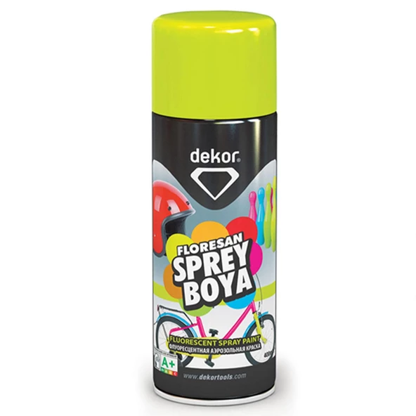 Dekor Akrilik Efektli Sprey Floresan Sarı 400 ML ürün görseli 1
