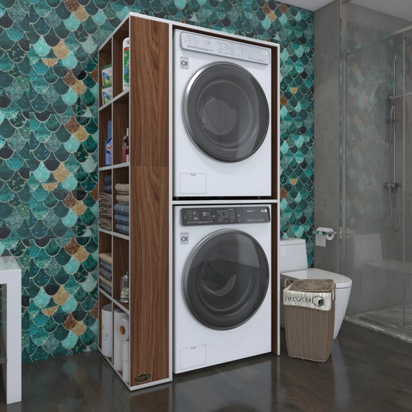 Kenzlife çamaşır-kurutma makinesi dolabı bolodenka sol cvz 180*090*60 banyo kapaksız arkalıksız ürün görseli 1