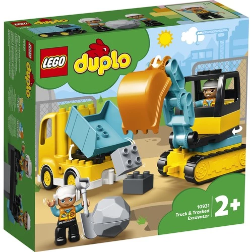 LEGO Duplo 10931 İnşaat Kamyonu ve Paletli Kazıcı (20 Parça) ürün görseli 1