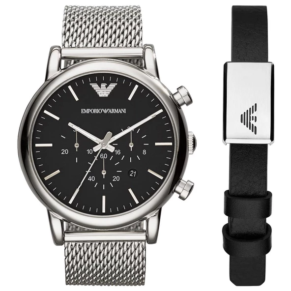 Emporio Armani AR80062SET Erkek Kol Saati ve Bileklik Seti ürün görseli 1