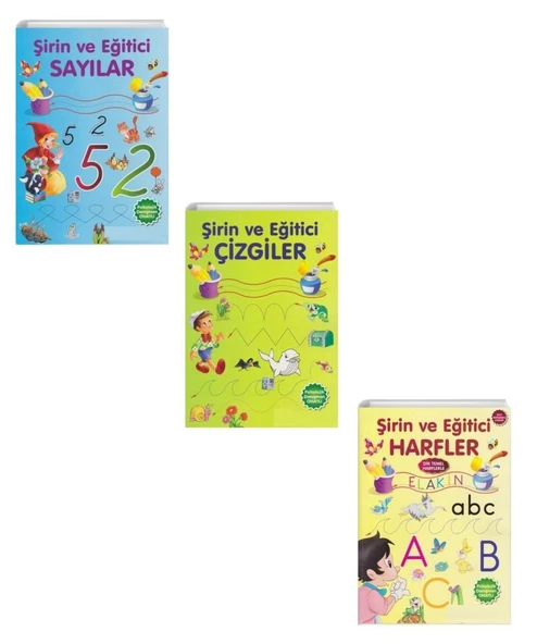 Parıltı Harfler - Sayılar - Çizgiler Etkinlik Seti (3 Kitap) ürün görseli 1