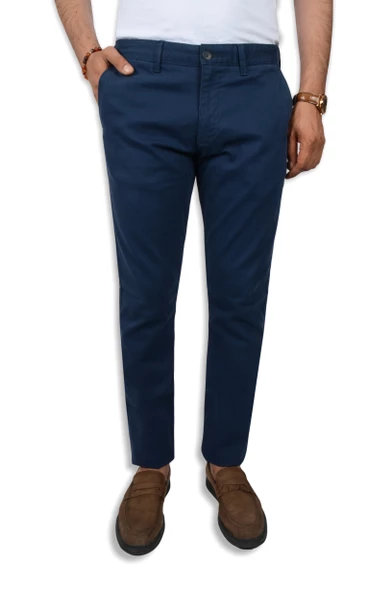 Cengiz İnler Fermuarlı 5 Cep Kuş Gözü  Slim Fit Erkek Kanvas Pantolon ürün görseli 1
