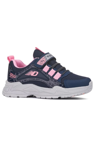 Günlük Kız - Erkek Çocuk Sneaker Nefes Alabilen Lastik Bağcıklı Cırtlı Hafif Esnek Ayakkabı 0013 ürün görseli 1