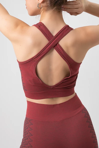 DoReMi Seamless Çapraz Kalın Askılı Spor Sütyen - Resim 7