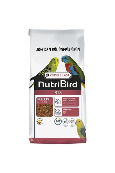 Nutribird B18 (%18 PROTEİN) Pelet Yem - 1kg Deneme Paketi (AÇIK Ü.) ürün görseli 1