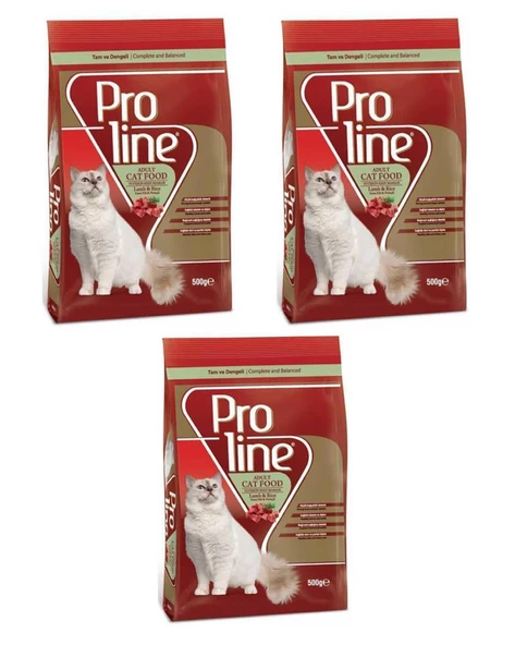 Proline Kedi Mamasi Lamp & Rice 500 Gr 3 adet ürün görseli 1