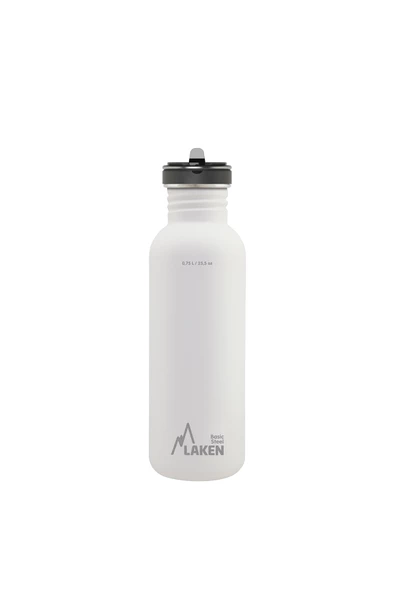 Laken Çelik 18/8 Flow Basic Şişe 0,75L - Beyaz LKBSF75BL ürün görseli 1
