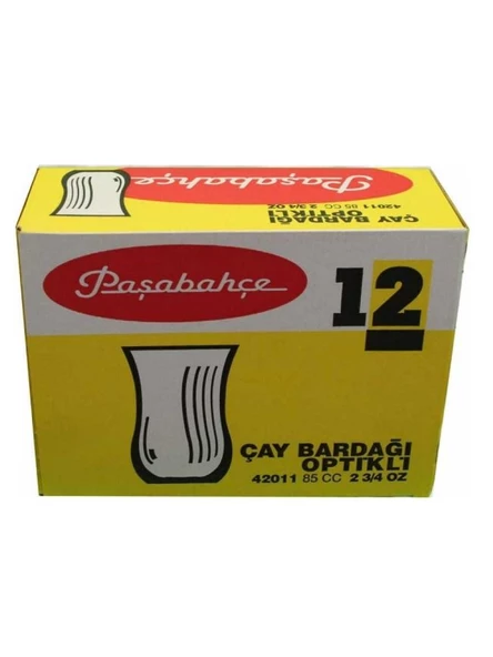 Paşabahçe 42011 Optikli Çay Bardağı 85 cc 12'li - Resim 4