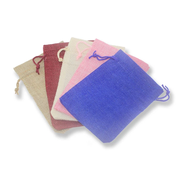 50 Adet 9x14cm Keten Kese - Resim 2
