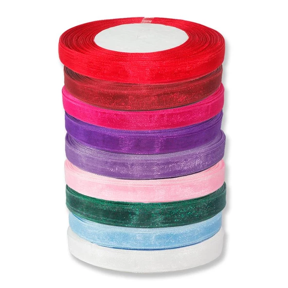 1cm X 50metre Düz Organze Kurdela ürün görseli 1