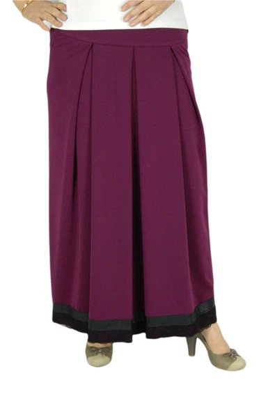 Kadın Mor Uzun Etek SZ16K2745 - Resim 3