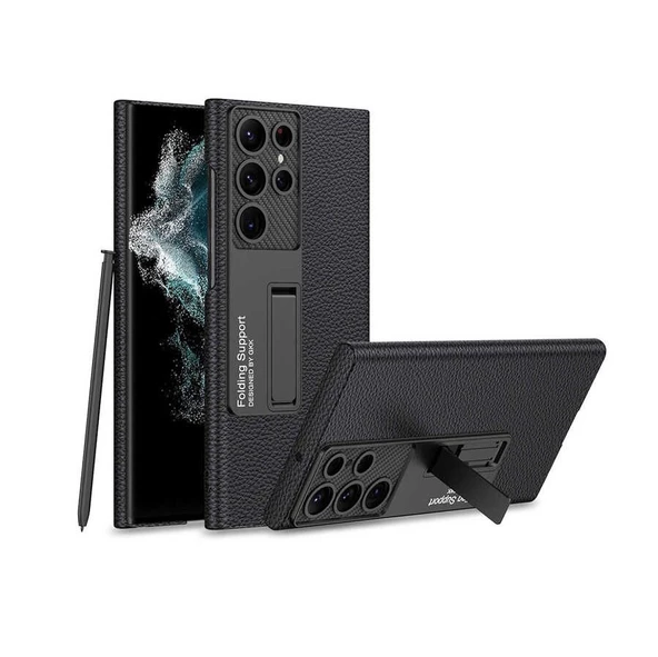 Gpack Samsung Galaxy S23 Ultra Kılıf Kalemlikli Standlı Deri Görünüm ürün görseli 1