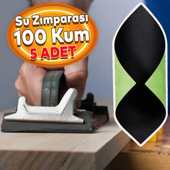 Su Zımparası 100 Kum 23x28 cm Yumuşak Kağıt Tabaka Sulu Kuru Zımpara 5 Adet ürün görseli 1