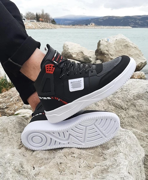 Dunlop 2238 Siyah-Kırmızı, Fuspetli Ortapedik Boğazlı Basket Spor Ayakkabı ürün görseli 1