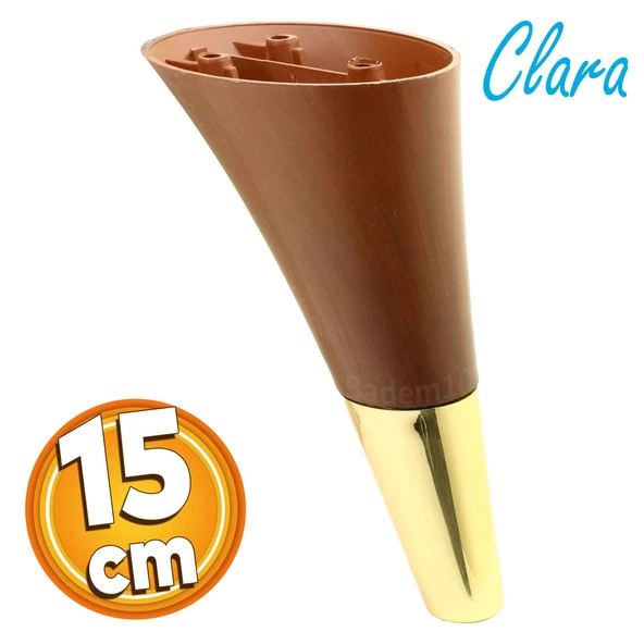 Clara Mobilya Kanepe Sehpa Tv Ünitesi Baza Koltuk Ayağı Kahverengi Gold Renk 15 Cm Ayakları ürün görseli 1
