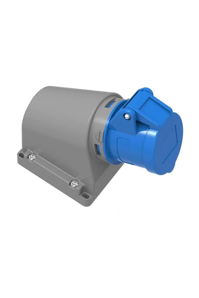 Bemis BC1-1403-2535 3/16A 2P+E 220V CEE Norm IP44 90 Derece Eğik Duvar Prizi ürün görseli 1
