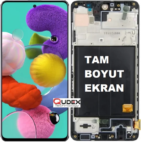 Samsung Galaxy A51 A515 Lcd Ekran Dokunmatik Çıtalı (Tam Boyut) ürün görseli 1
