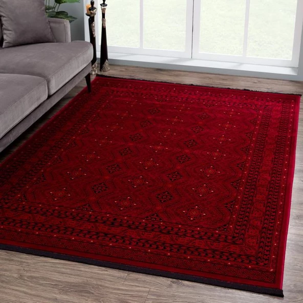Afgan Türkmen Otantik Desenli Dokuma Salon Halısı 6919B_ZS77 ürün görseli 1