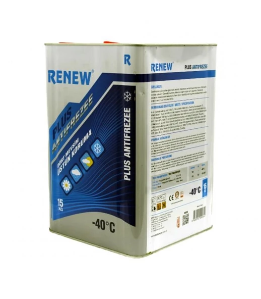 RENEW PLUS ANTİFİRİZ -40 MAVİ TENEKE 15 KG ürün görseli 1