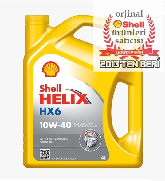 SHELL HELİX HX6 10W40 - 4  LİTRE ürün görseli 1