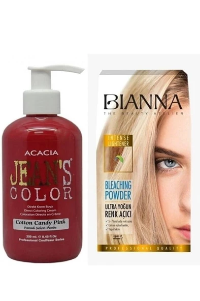 Acacia Saç Boyası Pamuk Şekeri Pembe 250 Ml + Bianna Açıcı ürün görseli 1