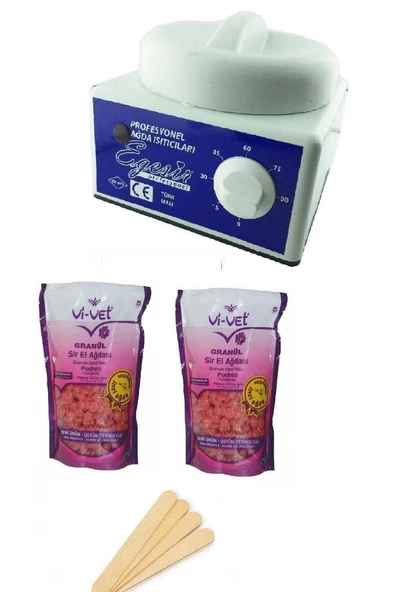 Sir Ağda Makinesi + 2 Adetpudralı Soyulabilen Boncuk Ağda + Spatula Seti ürün görseli 1