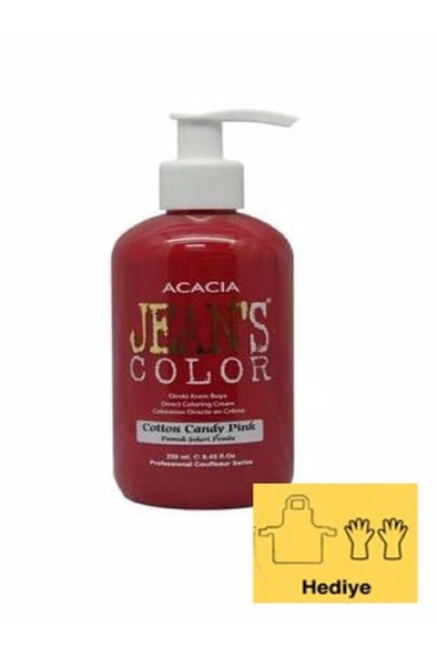 Jeans Color Pamuk Şekeri Pembe Balyaj Şaç Boyası + Boya Önlüğü Ve Eldiveni Hediye ürün görseli 1