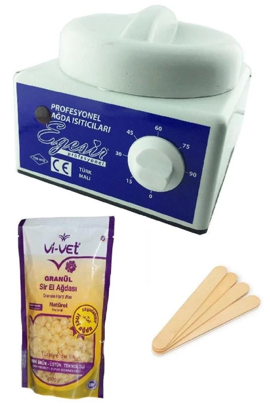 Sir Ağda Makinesi +Naturel Soyulabilen Boncuk Ağda + Spatula Seti ürün görseli 1