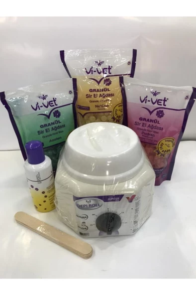 Depirol Ağda Kazanı+vi-vet 3lü Inci Soyulan Set ürün görseli 1
