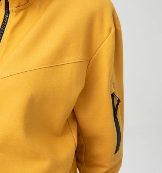 Nors Njord Kapüşonlu Sweatshirt Hardal - Resim 8