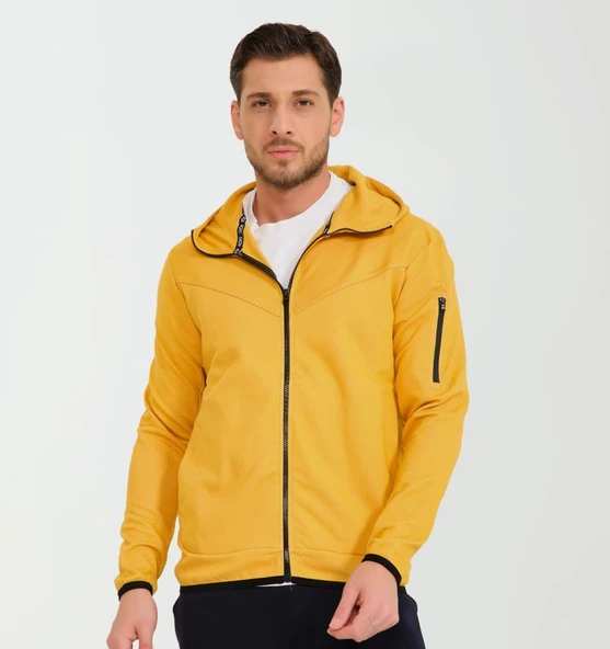 Nors Njord Kapüşonlu Sweatshirt Hardal ürün görseli 1