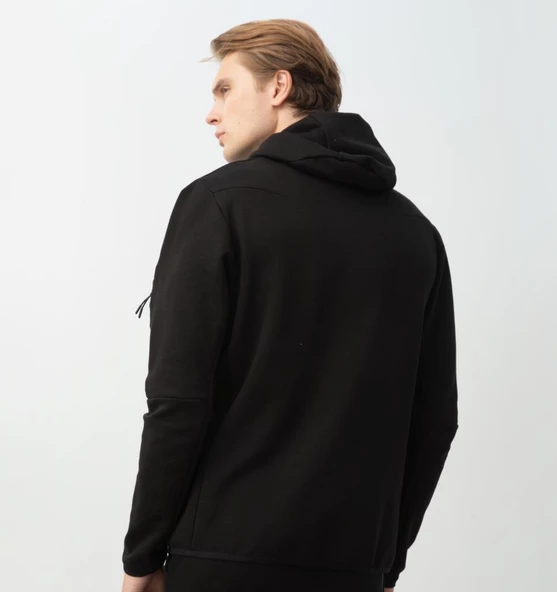 Nors Njord Kapüşonlu Sweatshirt Siyah - Resim 2