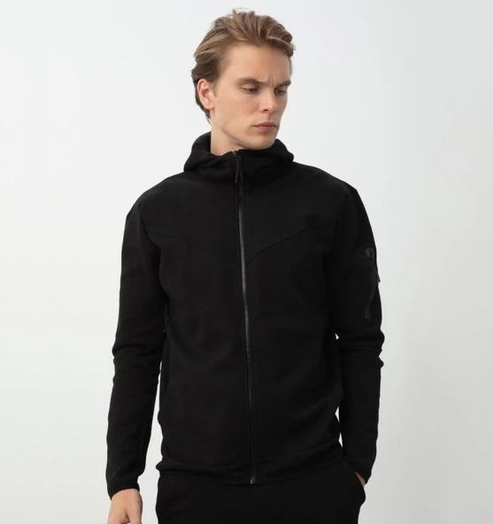 Nors Njord Kapüşonlu Sweatshirt Siyah ürün görseli 1