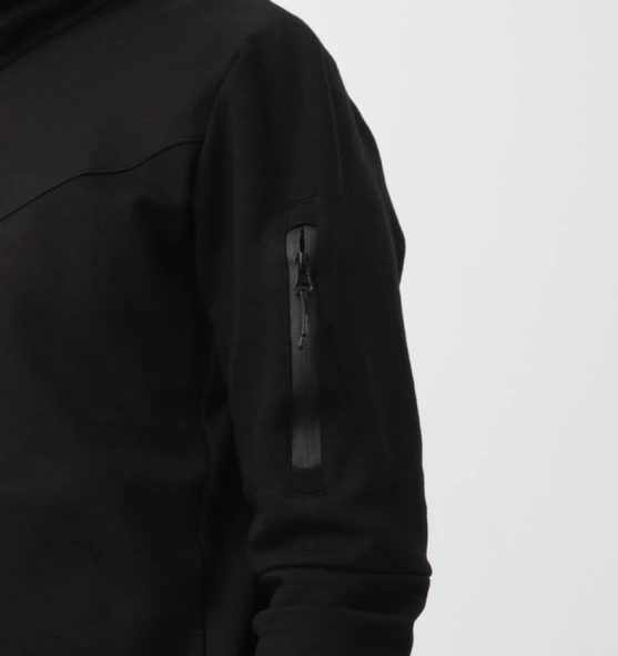 Nors Njord Kapüşonlu Sweatshirt Siyah - Resim 4
