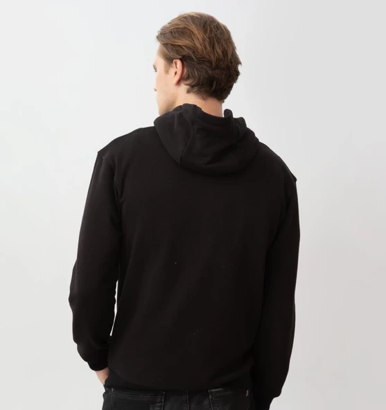 Nors Aesir Kapüşonlu Sweatshirt Siyah - Resim 2