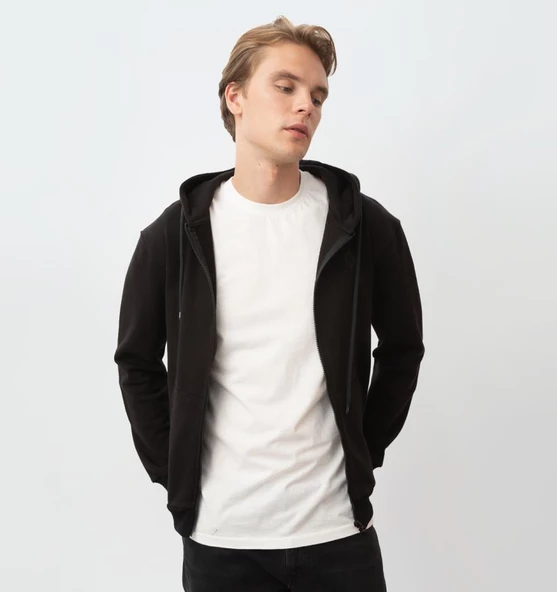 Nors Aesir Kapüşonlu Sweatshirt Siyah - Resim 4