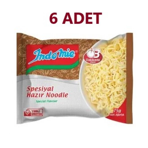 Indomie Spesiyal Hazır Noodle 75 gr 6 Adet ürün görseli 1