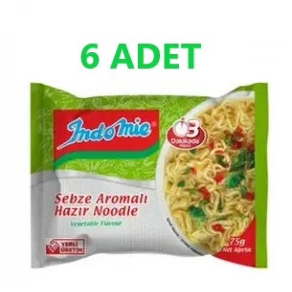 Indomıe Noodle 75Gr Sebzelı Poset*6 Adet ürün görseli 1